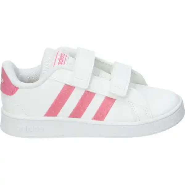 girls white velcro trainers