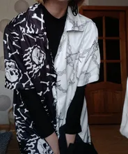 OSCN7-Camisa de manga corta con estampado informal para hombre y mujer, ropa de calle, Hawái, playa, gran tamaño, a la moda, Harajuku, MX012, 2021