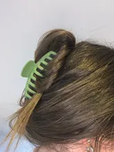 Pinzas de pelo acrílico con pasador para mujer y niña, accesorios para el cabello coreanos sólidos grandes para cabello, elegante glaseado, horquillas con pasador, 1 unidad