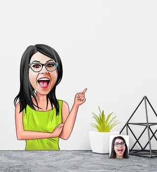 

Personalized Women 'S Caricature Of Wall Sticker (50x70cm) 19