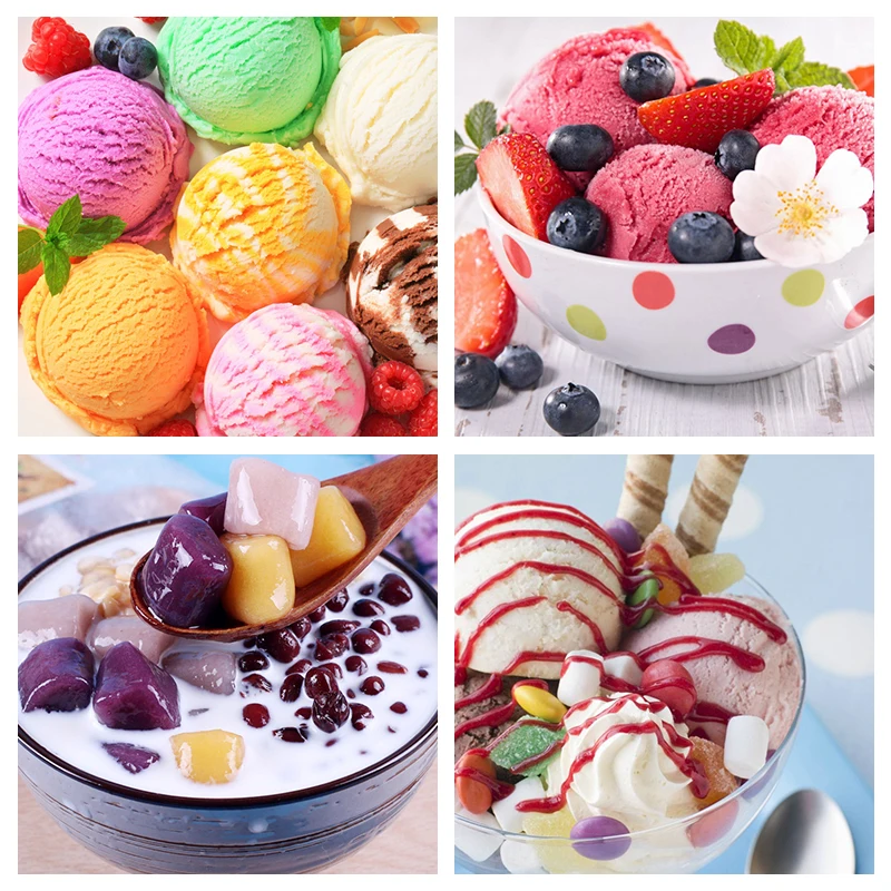 Fais Du bol à crème glacée en plastique pour enfants, avec cuillère à cône, tasse à Dessert couleur bonbon, accessoires de cuisine pour boissons au chocolat