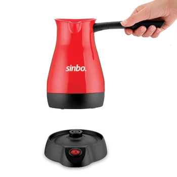 

Sinbo SCM 2948 Steel Electric Coffee Pot Red Turkish Coffee Maker 5 Cup 1000W 400 ml