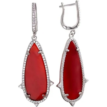 

Esthete earrings with plastic and cubic zirconia