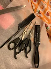 Juego profesional de peluquería, tijeras de corte de pelo, peine, tijeras de adelgazamiento, dientes planos, herramientas de estilismo, 4 Uds.