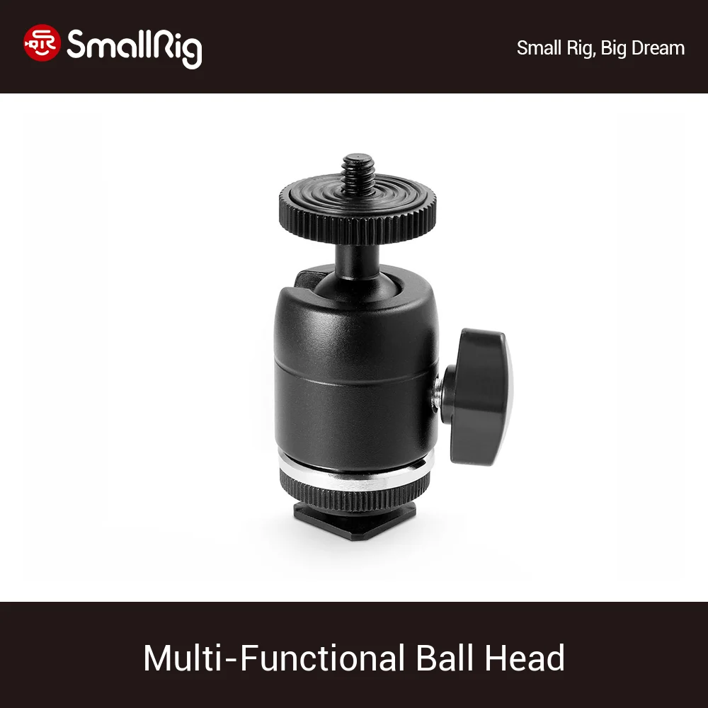 

SmallRig Multi-Functional Ball Head with Removable Shoe Mount For Dslr Camera Cage Monitors Led Lights- 1875
