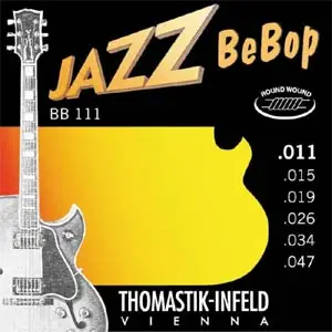 

Bb111 jazz BeBob string kit for electric guitar, extra light, steel/nickel, 11-47, Thomastik