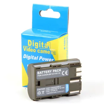 

Lithium Ion battery BP511A BP-511 BP-511A BP511 rechargeable 7,4 V Canon EOS 300D 5D 20D 30D 50D 40D 10D G1 100% COMPATIBLE