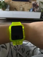 Correa de silicona transparente para Apple Watch Series Se 6 5 4 3 2, banda de 40mm 44mm para Iwatch Se 5 4 3, Correa impermeable de 38mm 42mm