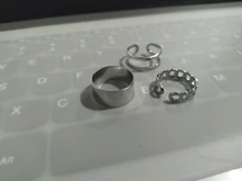 Conjunto de anillos circulares de Metal para mujer, Hiphop/Rock, accesorios de dedo abiertos, anillo de cola de Color plateado, regalo de joyería