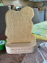 Night-Light Wooden-Base Christmas-Gift Photo-Customized Wedding DIY Holiday for USB 3D