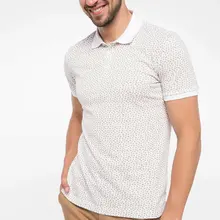 DeFacto Мужская модная летняя рубашка поло, однотонная хлопковая рубашка поло с коротким рукавом, Мужские Простые дышащие топы, футболка-I8306AZ18HS-I8306AZ18HS