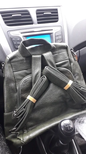 Sac à Dos Antivol Femme Cuir Noir Evita