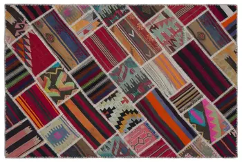 

Handmade Natural Vintage Patchwork Rug Area Rug 158x237 Cm-5'2''X7'9''