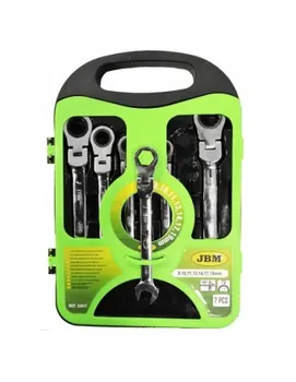 

JBM 53017 SET OF 7 COMBINATION WRENCH ARTICULATED WITH RATCHET