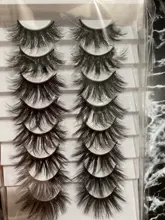 5/8 pares 3D visón pestañas 20mm pestañas 3D de pestañas falsas naturales NATURALES DE Pestaña de visón extensión belleza maquillaje pestañas