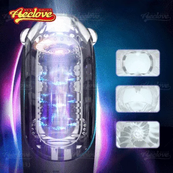 Aeclove Automatic Vibrators for Men Powerful Clamping&Sucking Pocket Pussy Male Masturbators Sex Toys Realistic Vagina Soft 4