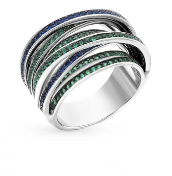 

Silver ring with cubic zirconia sunlight sample 925