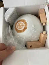 Lámpara de luna con Altavoz Bluetooth Quran, soporte para estante, aplicación de luz nocturna de Control con traducción del Corán