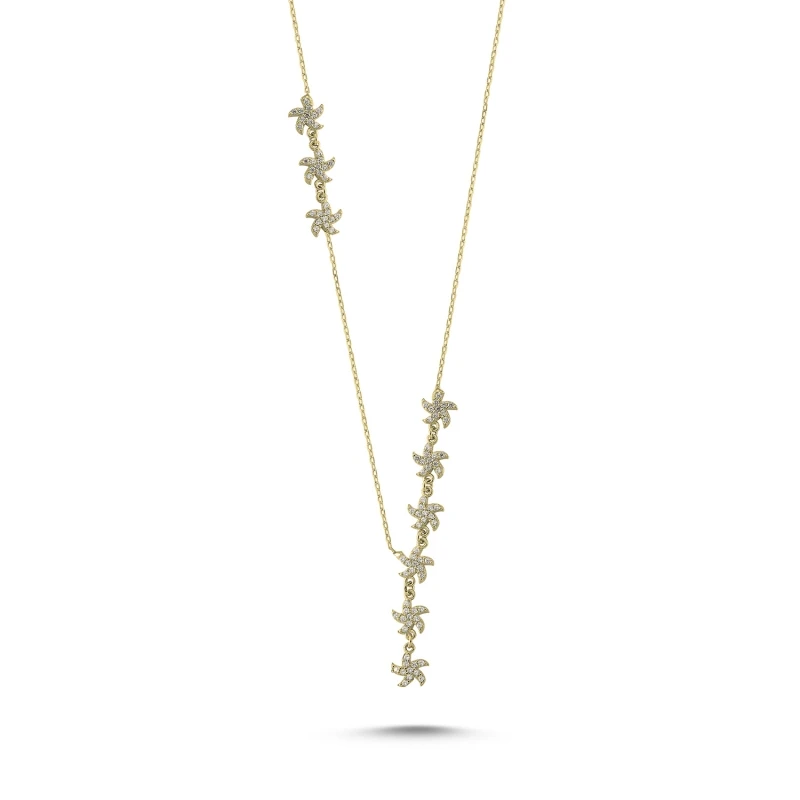 

Armagano Zircon Stone Sea Star Y Necklace