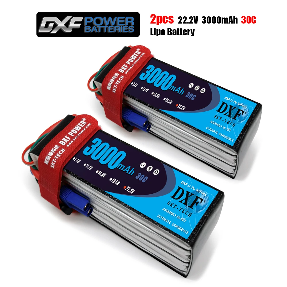Литий-полимерный аккумулятор DXF 3000 мАч 22 2 в 30C-60C 6S XT60/DEANS/XT90/EC5 для AKKU Drone FPV грузовик