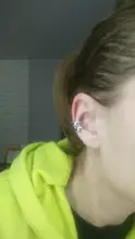 Circonio coreano oído brazalete Set pendientes para niñas 3-14k oro lindo cartílago Clip en pendientes No perforado mujeres Punk joyería