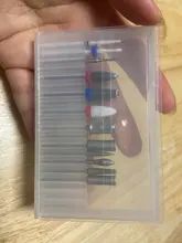 Caja de almacenamiento de brocas para uñas, contenedor vacío de exhibición, fresadora de acrílico, acceso a manicura, Full Beauty, 1 Uds., CH994