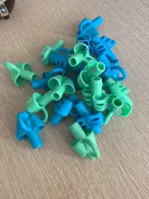 Soporte de silicona para bolígrafos de tres dedos, equipo de enseñanza, para estudiantes, corrección de escritura, 5 uds.