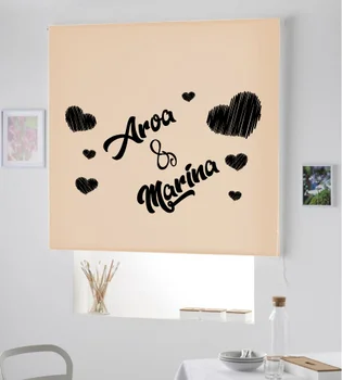 

Blind Iroa pesonalizable Youth/Names heart! ROLLER BLINDS TRANSLUCENT! (BEIGE 100X175)