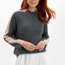 Дефакто женские трикотажные повседневные женские пуловеры теплая зимняя Туника Топы женские Sweaters-L0908AZ19WN с длинным рукавом