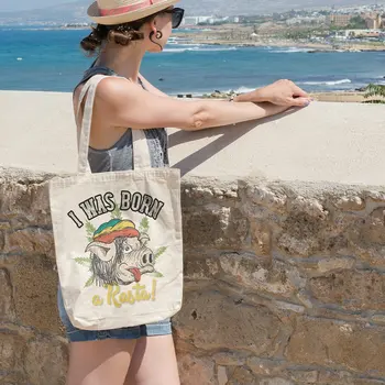 

Angemiel Bag I Was Born A Rosta Pig Shopping Beach Tote Bag