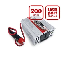 Преобразователь напряжения автомобильный AVS IN-200W(12В > 220В, 200Вт, USB)(+ Набор предохранителей в подарок