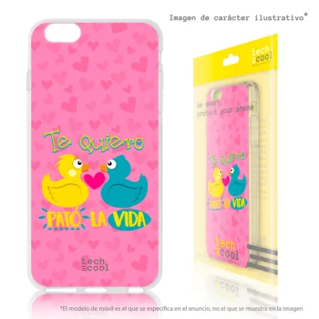 

FunnyTech®Silicone Case for Iphone 7 Plus / 7 Plus phrase "I love you duck" pink background