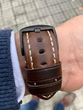 MAIKES-Correa de reloj de 20mm, 22mm, 24mm y 26mm, correa de reloj Vintage de cuero de vaca para Panerai Fossil