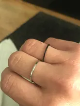 Anillo de titanio y acero fino para hombre y mujer, anillo de dedo de color dorado, rosa, moda Simple, Color plateado, 1MM