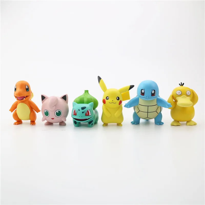 

6/3 Styles Set 5.2-8 cm Pokemon Figures Dolls Collection Pikachu Cartoon PokÃ©mon Series Anime Model Ornaments Toys Kids Birthday