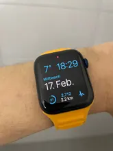 Correa de enlace de cuero para Apple watch, banda de 44mm, 40mm, 38mm, 42mm, pulsera de bucle magnético original, iWatch seires 3, 5, 4, 6 SE