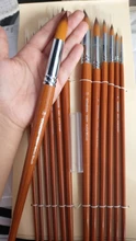 13 Uds artista pintura pinceles Set cabello de Nylon de madera largo mango de pincel de pintura de aceite acrílico acuarela materiales de arte profesional