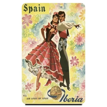 

Spain souvenir magnet vintage tourist poster