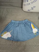 Poco Maven bebé verano. Ropa bebé niña ropa Color tejano de algodón unicornio Mini Color tejano Lolita la escuela faldas lindas para niños de 2-7 años