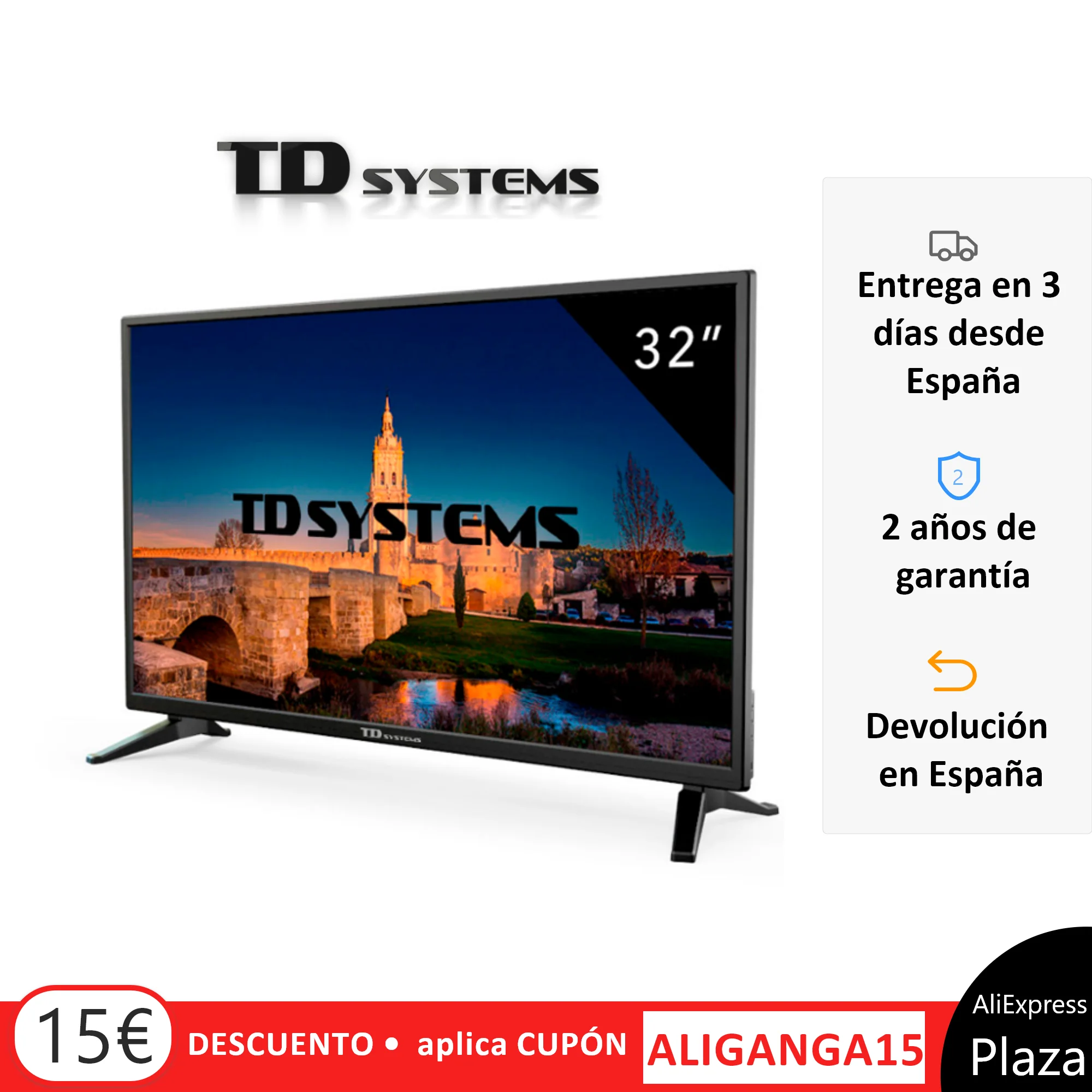 Special Price Televisions 32 Inch TD Systems K32DLM7H [Shipping from Spain, guarantee old 2] 3x HDMI, DVB-T2.
