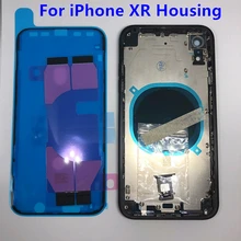 

2022 Replacement Back for iPhone XR Rear Housing Middle Frame and Back Glass Cover with Small Parts