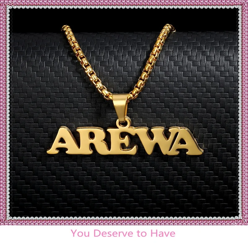 Ожерелье в стиле панк большая именная табличка персонализированное ожерелье с