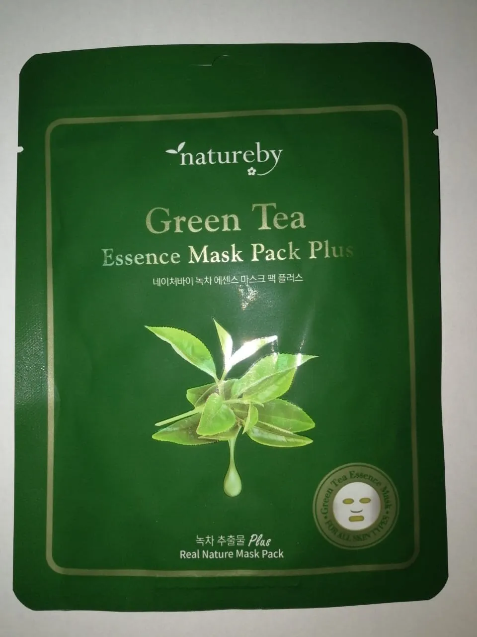 Natureby тканевая маска для лица с экстрактом зеленого чая 23 г. Green Tea Essence Mask Sheet. Luke Green Tea Essence Mask. Тканевая маска с зеленым чаем.