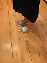 Suihyung-Zapatillas de unicornio arcoíris para niños y niñas, zapatos de playa para niños, pantuflas suaves para interiores