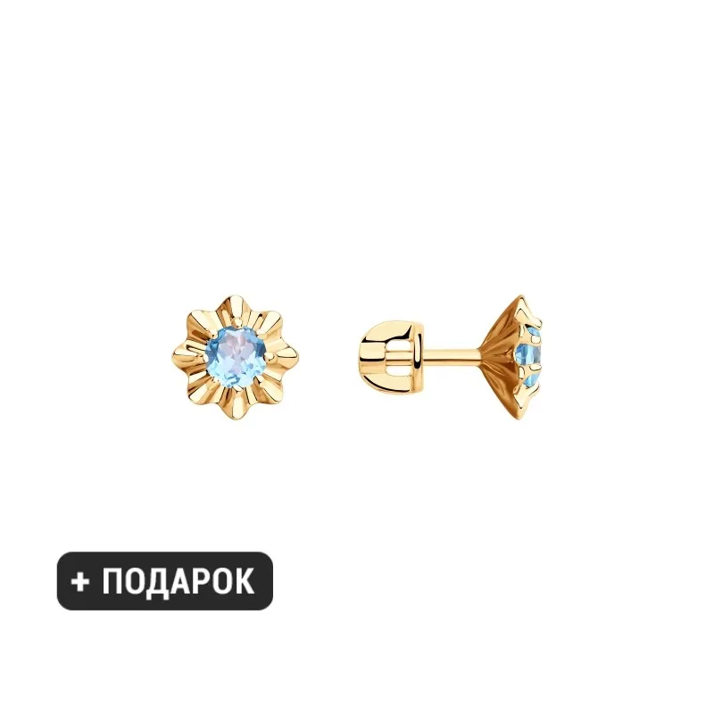 Серьги SOKOLOV из золота с топазами