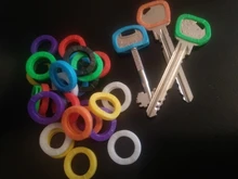 32 Uds. Multicolor elástico Color mixto hueco goma llave cubre redondo suave silicona llaves cerraduras llavero gorra caso
