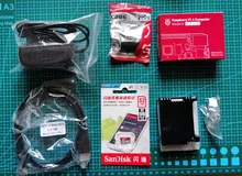 Sd-Card-Reader Switch-Power Raspberry Pi Aluminum-Case 3A 64 32GB 4-Model Hdmi-Compatible-Cable