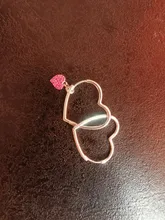 Pendientes de plata de ley 925 con corazón para mujer, pendientes con aros para los oídos, Charms originales de Millie