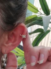 Pendientes de Clip de hoja de oro para mujer, sin Piercing, Puck Rock, Vintage, cristal, estrella, joya para oreja, regalos de joyería para niña