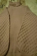 Knitted Pullover Sweater Lantern-Sleeve Turtleneck Simplee Casual Winter Autumn Solid